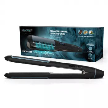 Revamp Progloss Hydro Shield X Shine Straightening iron Warm Black 3 m