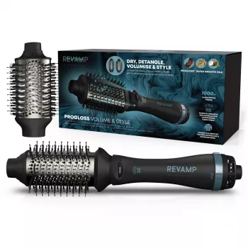 Revamp Progloss Volume & Style Hot Brush Style Hot air brush Warm Black 1000 W 3 m
