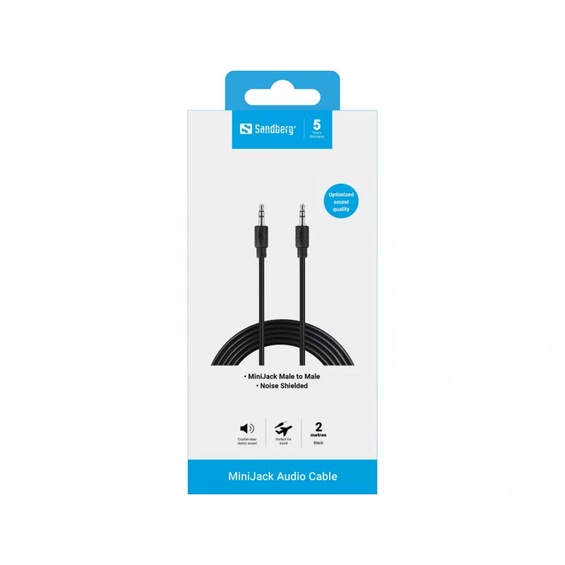 MiniJack Cable M-M Sandberg 501-24 2m