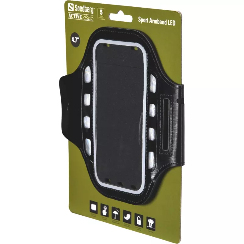 Armband case Sandberg Sport Armband LED 4.7''