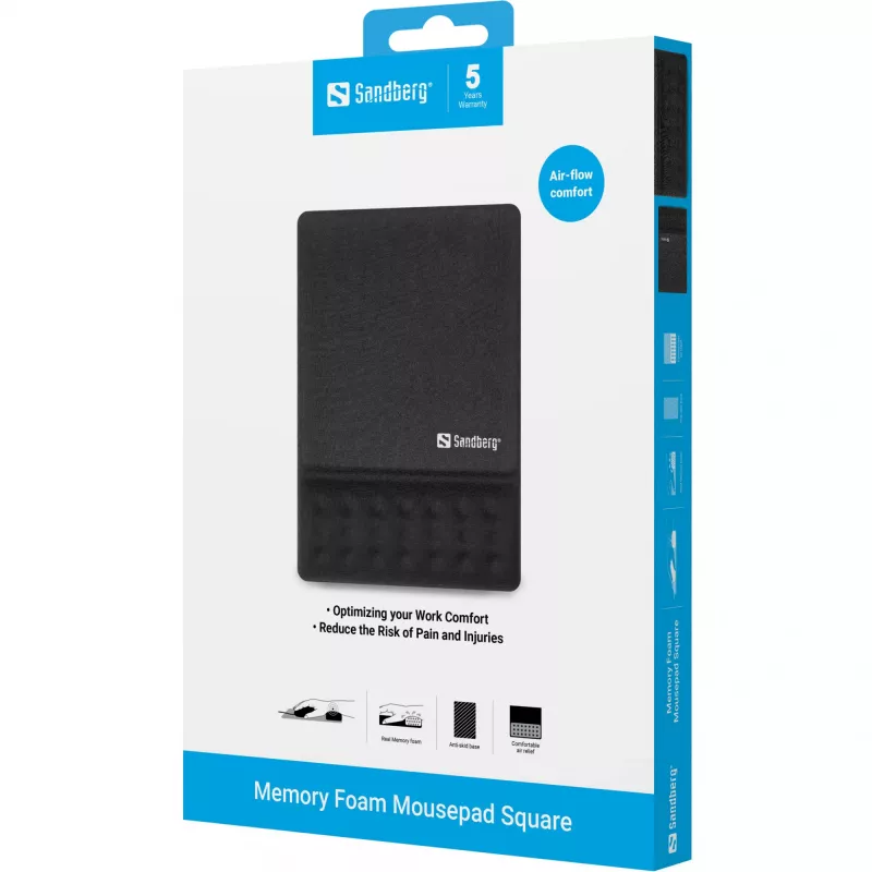 Mousepad Sandberg Memory Foam Mousepad Square