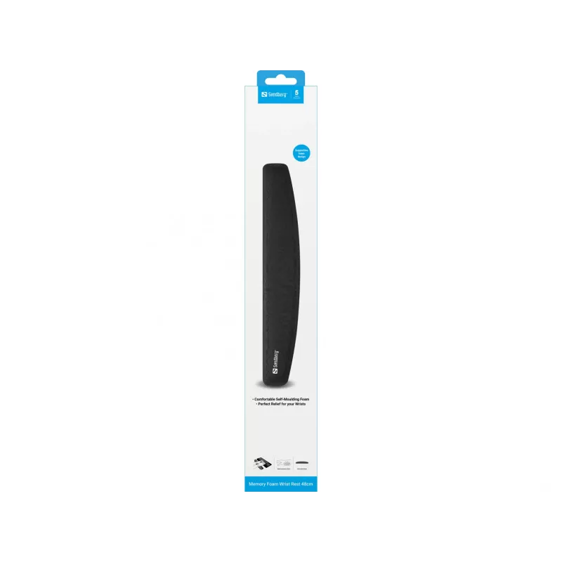 Wrist Rest Sandberg Memory Foam 48cm Black