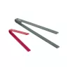 Kitchen tongs JATA HACC4522 293 mm Silicone Stainless steel Grey Red