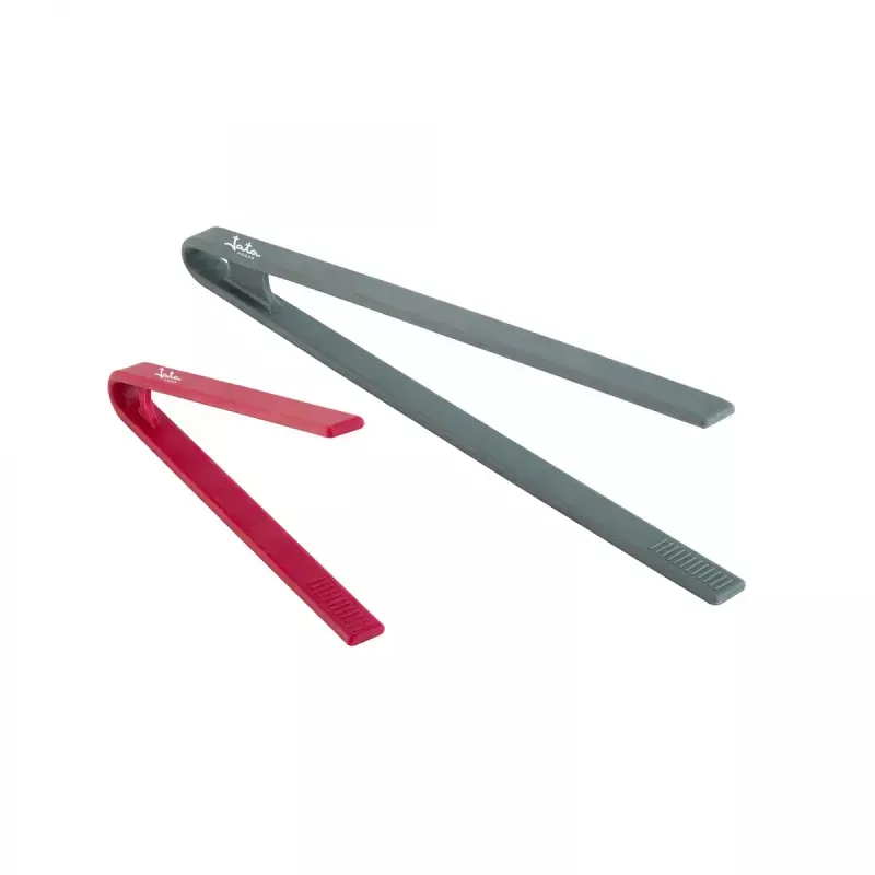 Kitchen tongs JATA HACC4522 293 mm Silicone Stainless steel Grey Red
