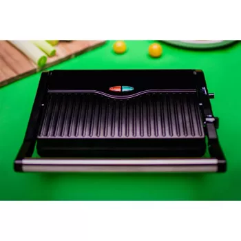 Contact grill JATA JEGR1107 1000W Black Stainless steel Rotary control