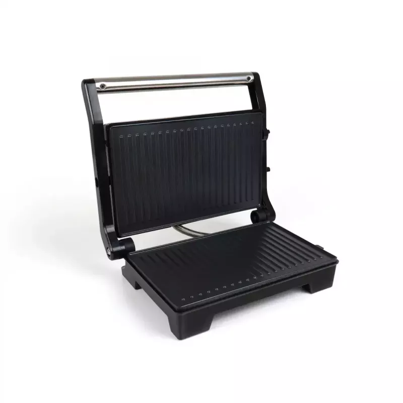 Contact grill JATA JEGR1107 1000W Black Stainless steel Rotary control