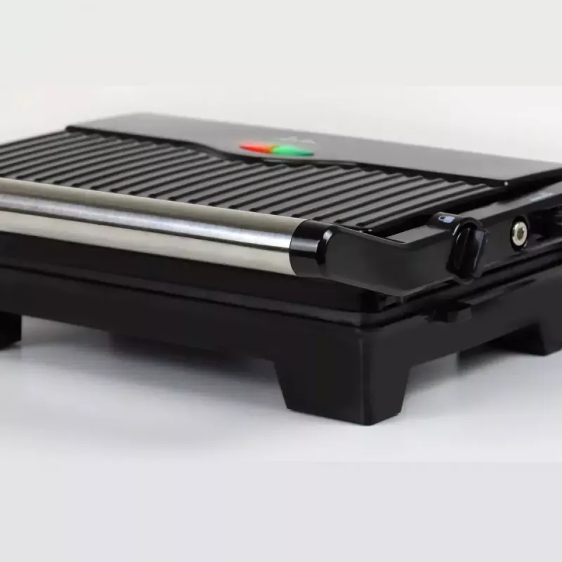 Contact grill JATA JEGR1107 1000W Black Stainless steel Rotary control