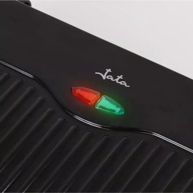 Contact grill JATA JEGR1107 1000W Black Stainless steel Rotary control