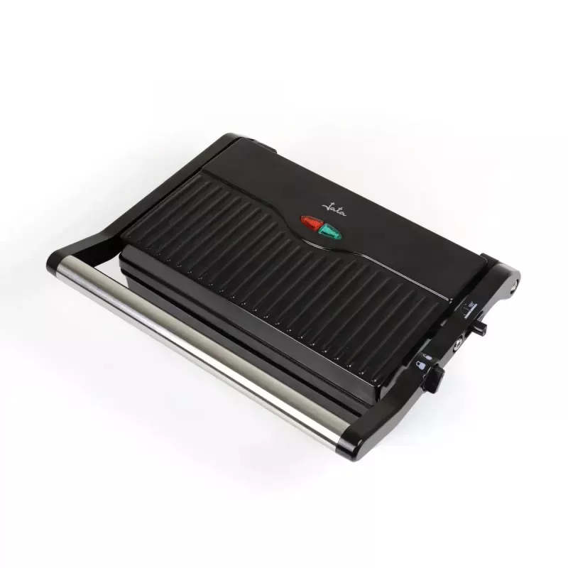Contact grill JATA JEGR1107 1000W Black Stainless steel Rotary control