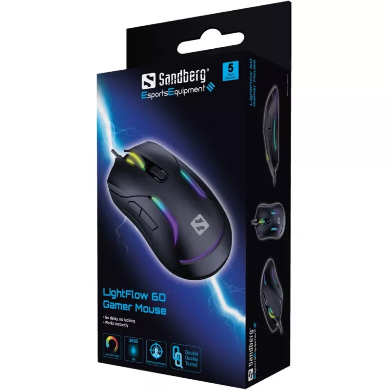 Mouse Sandberg LightFlow 6D USB Type-A