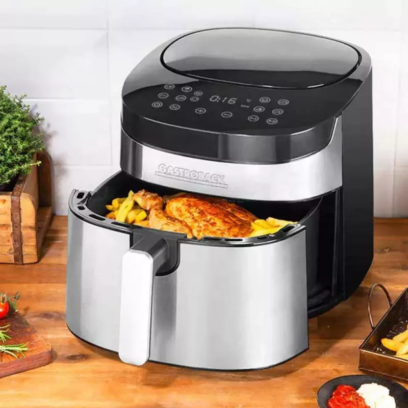 Hot air fryer Gastroback Design Air Pro XXL 6.5L 1600W Black Stainless Steel