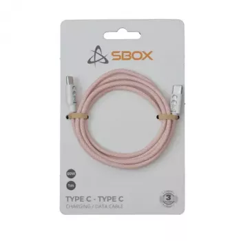 SBOX CABEL USB TYPE C -> USB TYPE C M/M 1M Pink 60W