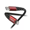 Hama Extreme Lightning to USB C Cable 1.5m 3A Black Red