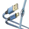 Hama Reflective USB cable USB 2.0 1.5 m USB A Micro-USB B Blue