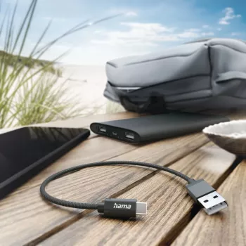 Hama 00201600 USB cable USB 2.0 0.2 m USB A USB C Black