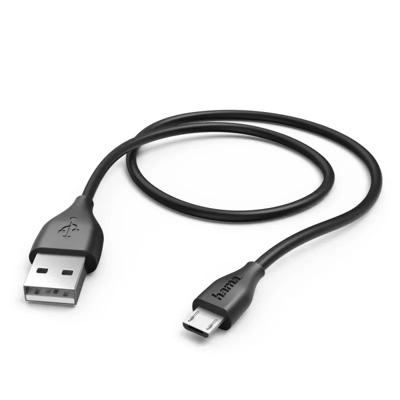 Hama 1.4m, USB2.0-A/USB2.0 Micro-B USB cable USB A Micro-USB B Black