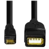 Hama 173892 USB cable USB 2.0 0.15 m Micro-USB B USB A Black