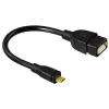 Hama 173892 USB cable USB 2.0 0.15 m Micro-USB B USB A Black