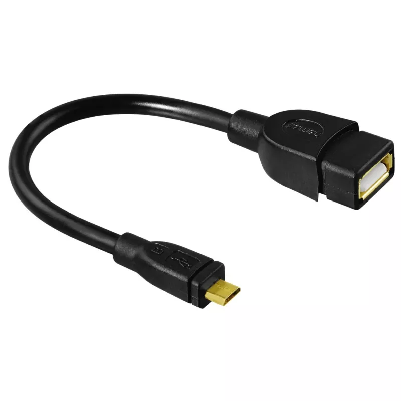 Hama 173892 USB cable USB 2.0 0.15 m Micro-USB B USB A Black