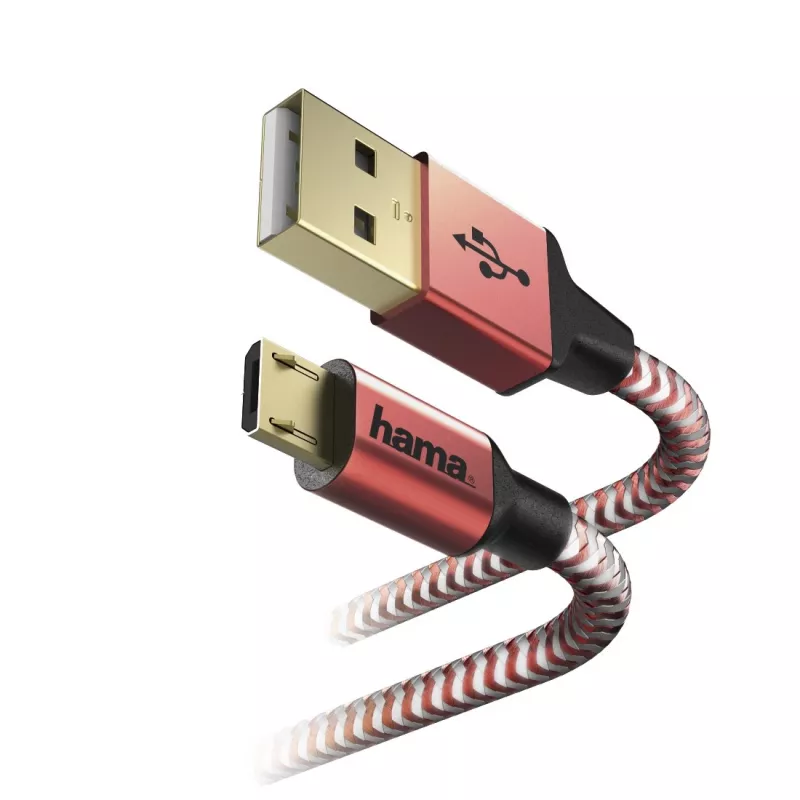 Hama 00178288 USB cable USB 2.0 1.5 m USB A Micro-USB B Red