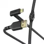 Hama Stand USB cable USB 2.0 1.5 m USB A Micro-USB B Black