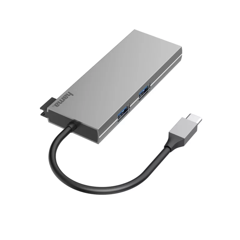 Hama 00200110 laptop dock/port replicator USB 3.2 Gen 1 (3.1 Gen 1) Type-C Grey