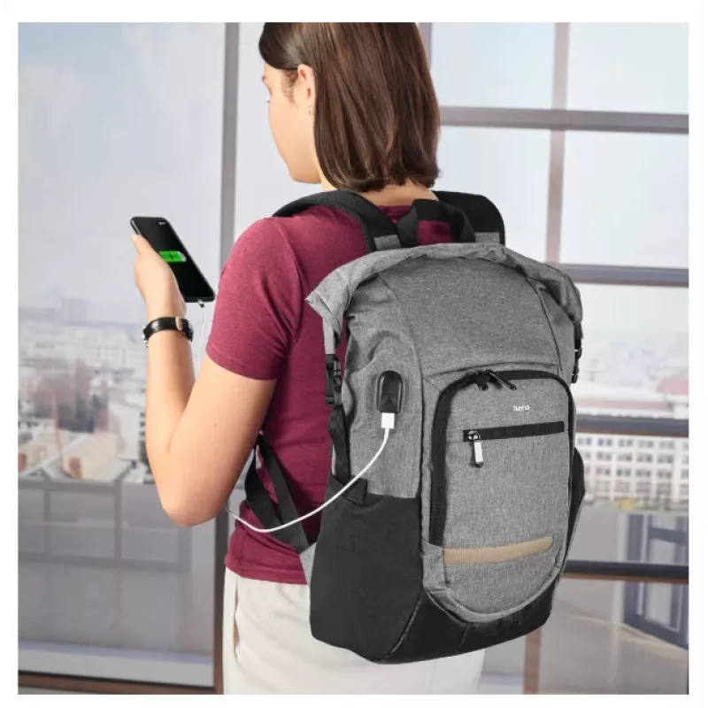 Backpack Hama Terra 39.6 cm (15.6 inch) Grey Carrying handle Shoulder strap