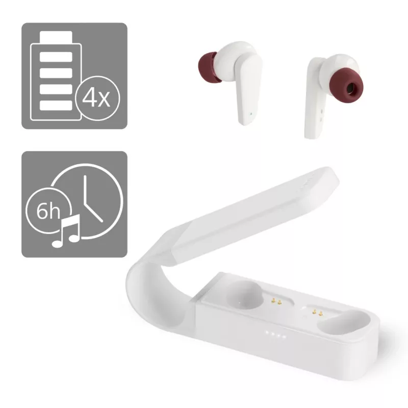 Hama Spirit Pocket Headset True Wireless Stereo (TWS) In-ear Calls/Music Bluetooth White