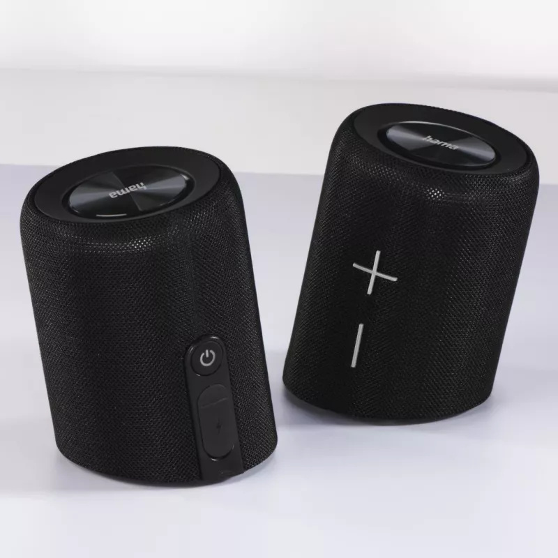 Hama Twin 3.0 Stereo portable speaker Black 30 W