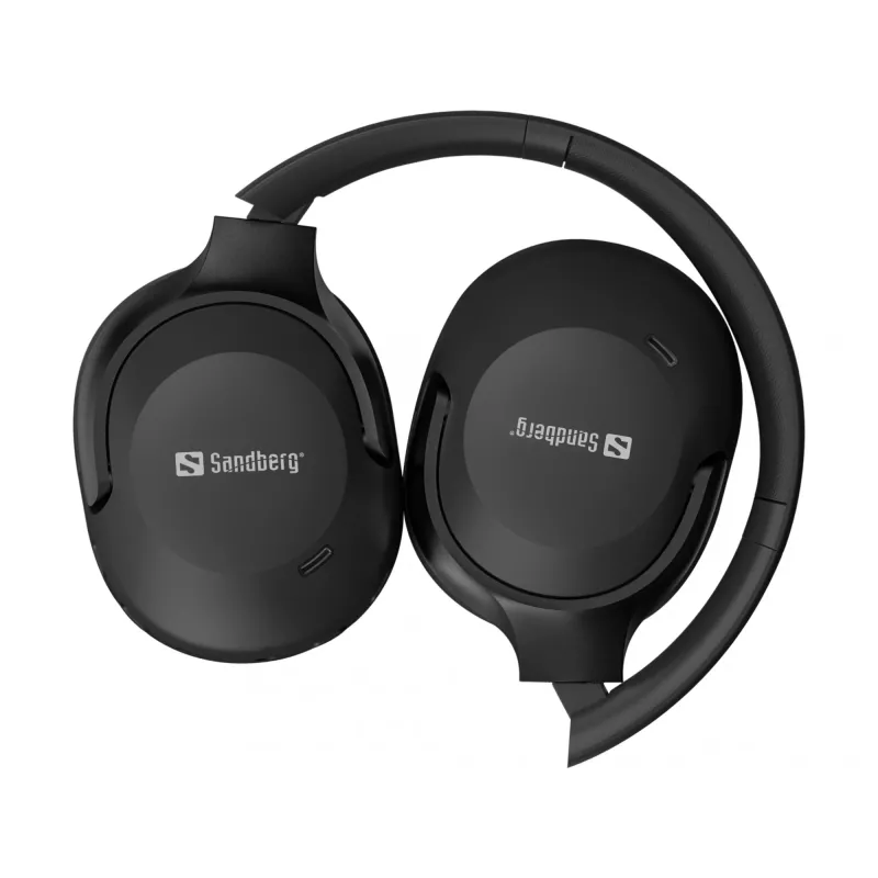 Sandberg Wireless Travel Headset ANC+ENC, Wireless, Calls/Music, 228 g, Headset, Black