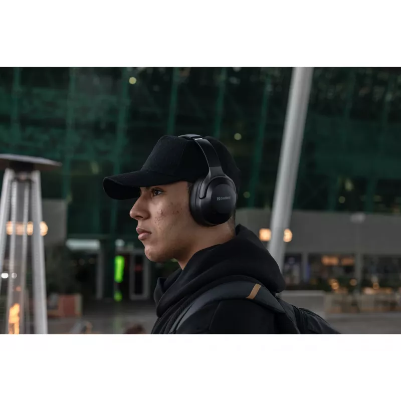 Sandberg Wireless Travel Headset ANC+ENC, Wireless, Calls/Music, 228 g, Headset, Black