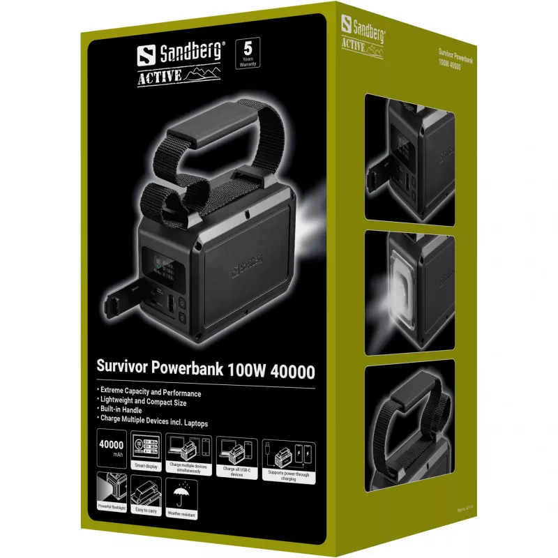 Portable Power Bank Sandberg Survivor 100W 40000mAh
