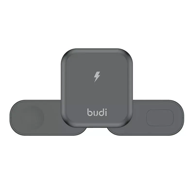 Wireless charger Budi 3-in-1 15W for phone, earbuds and smartwatch