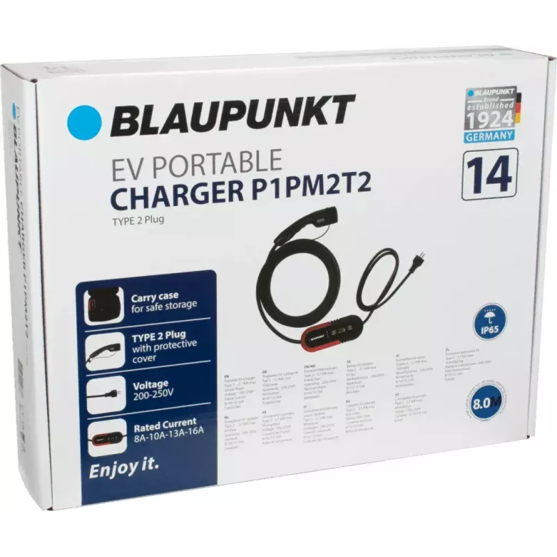Blaupunkt P1PM2T2 Black Plastic Floor Charging Station 3700W 8m Cable