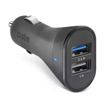 Car Charger SBS Mobile TECR2USB24AFAST — Auto USB charger, cigar lighter power, universal, black