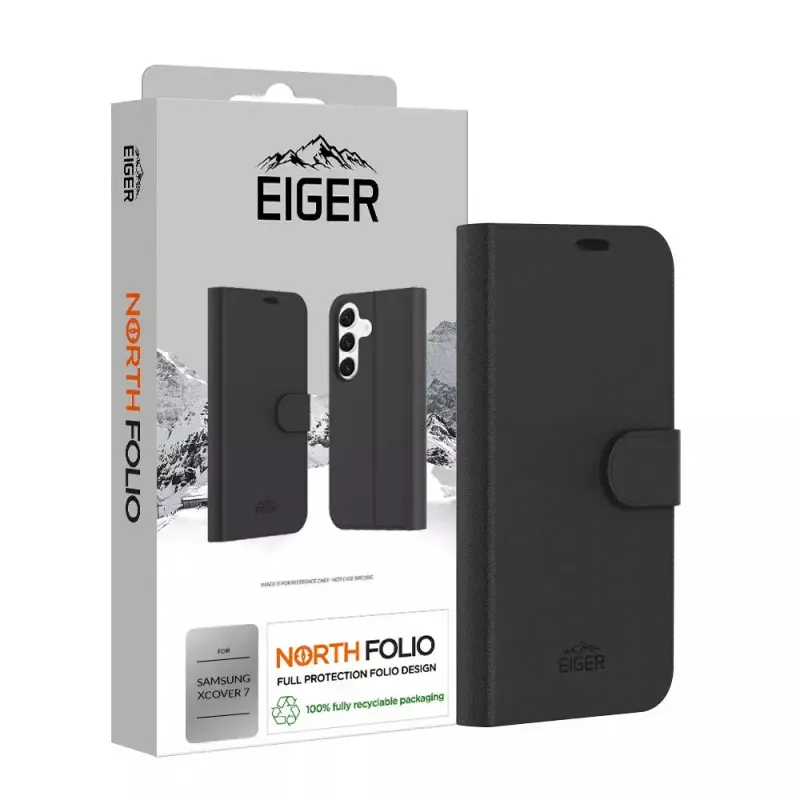 Wallet case EIGER EGCA00591 for Samsung Galaxy Xcover7 16.8 cm Black