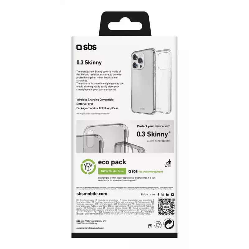 Mobile phone case SBS TESKINIP1661PT for iPhone 16 Pro 16 cm Transparent