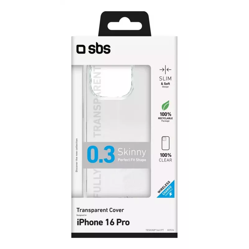 Mobile phone case SBS TESKINIP1661PT for iPhone 16 Pro 16 cm Transparent