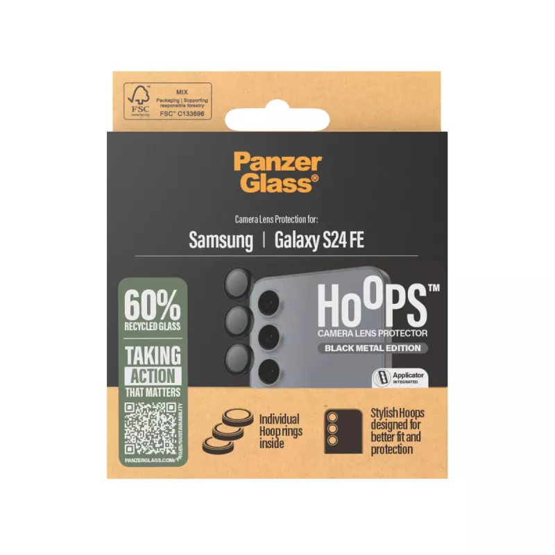 PanzerGlass ® Hoops® Camera Lens Protector Black Samsung Galaxy S24 FE