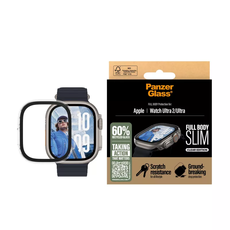 PanzerGlass ® Case Full Body Slim Transparent Apple Watch Ultra 3 | Ultra 2 | Ultra | 49mm