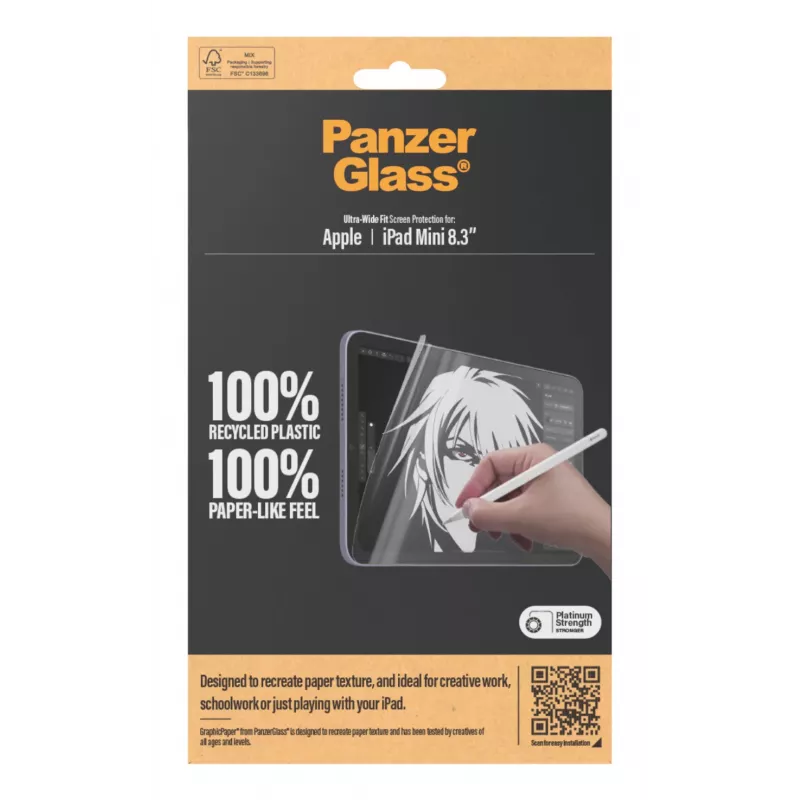 PanzerGlass ® GraphicPaper® Screen Protector iPad Mini 8.3'' (2021, 2024) | Ultra-Wide Fit