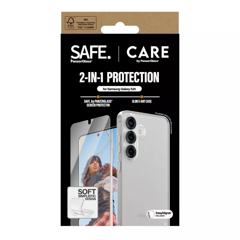PanzerGlass CARE by Fashion 2-in-1 Bundle Samsung Galaxy S25