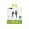 USB cable SBS Mobile TECABLETYC1KPOS — USB A to USB C, USB 2.0, 1 m, Black