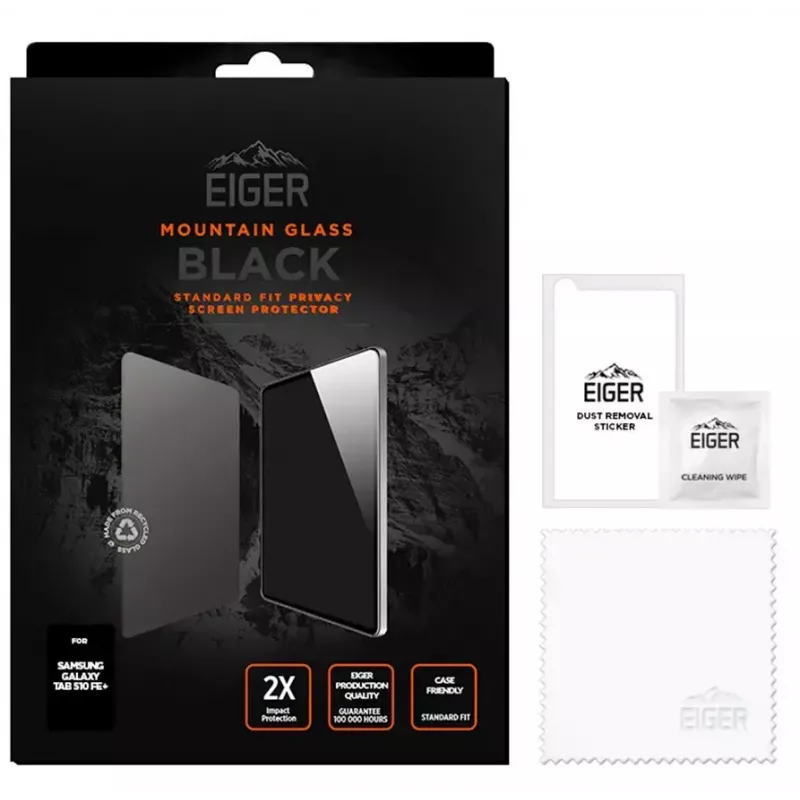 Eiger Mountain Black Privacy Screen Protector for Samsung Galaxy Tab S10 FE+