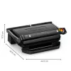 Contact grill Tefal Optigrill+ XL GC727810 2000W, rectangular, adjustable thermostat, black, 445×365×175mm