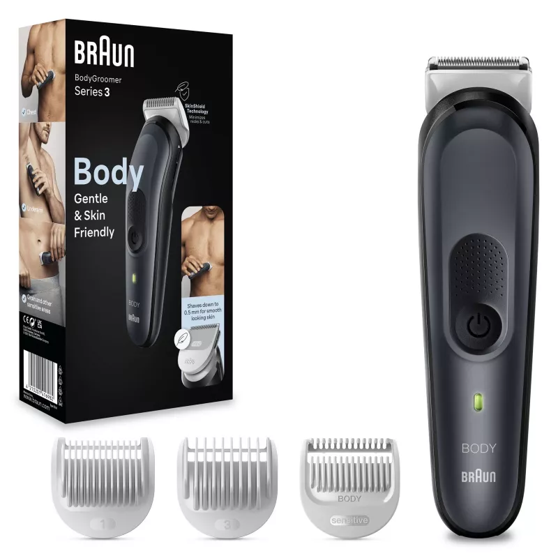Body Groomer Braun BG3340 Black Grey LED indicators Charging