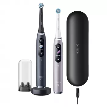 Rotating-oscillating toothbrush Oral-B iO 80363731 Black Silver Adult Gum care Sensitive Whitening