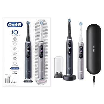 Rotating-oscillating toothbrush Oral-B iO 80363731 Black Silver Adult Gum care Sensitive Whitening