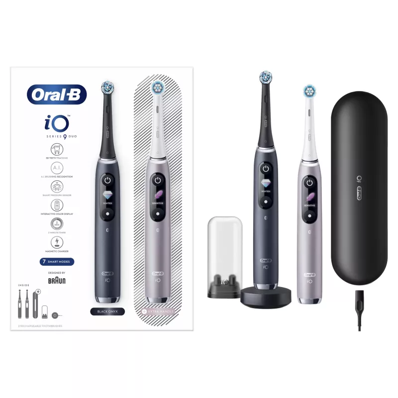 Rotating-oscillating toothbrush Oral-B iO 80363731 Black Silver Adult Gum care Sensitive Whitening