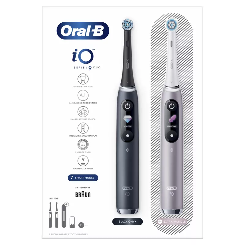 Rotating-oscillating toothbrush Oral-B iO 80363731 Black Silver Adult Gum care Sensitive Whitening